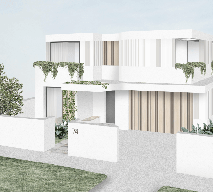 Render Of Bellevue Hill House Designed By Anna Architects