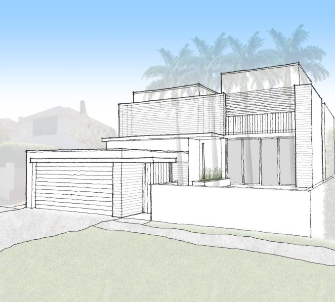 Sketch Of Dover Heights House Designed By Anna Architects