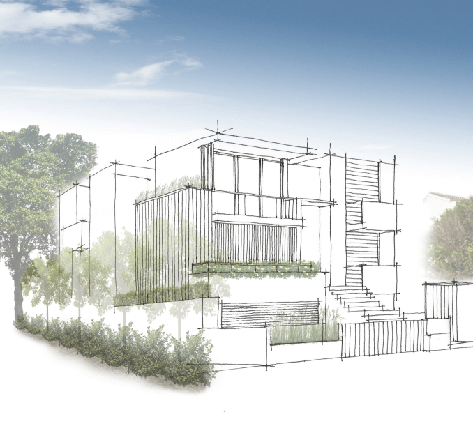 Sketch Of Vaucluse House Designed By Anna Architects