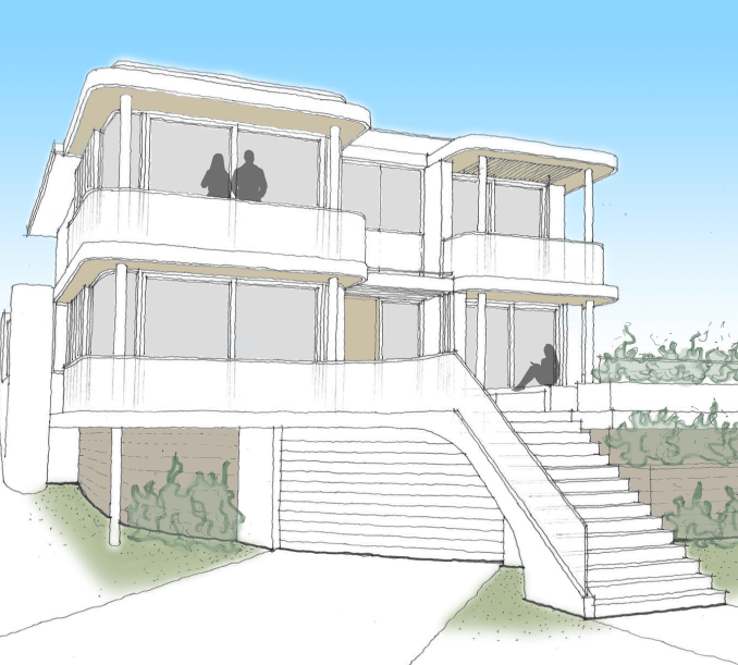 Sketch Of Northbridge House Designed By Anna Architects